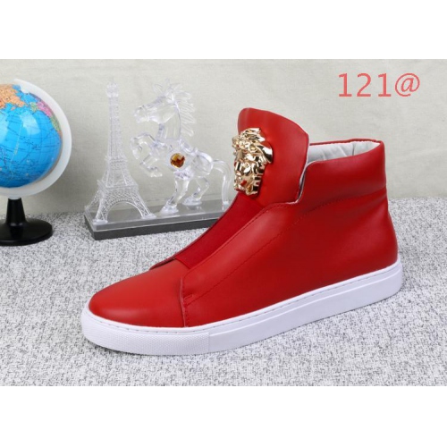 Replica Versace High Tops Shoes For Men #136745 $100.60 USD for Wholesale