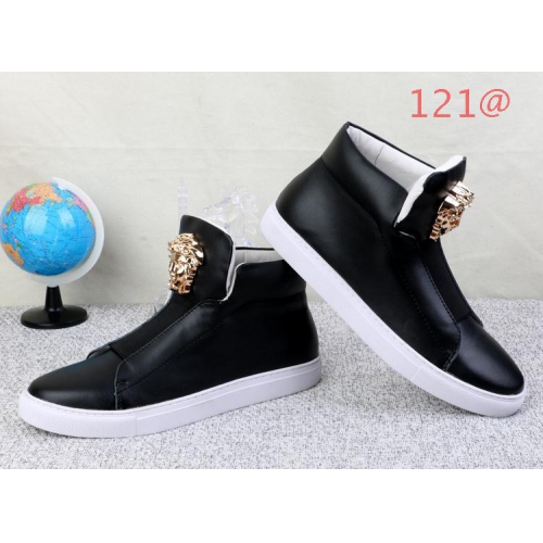 Replica Versace High Tops Shoes For Men #136746 $100.60 USD for Wholesale