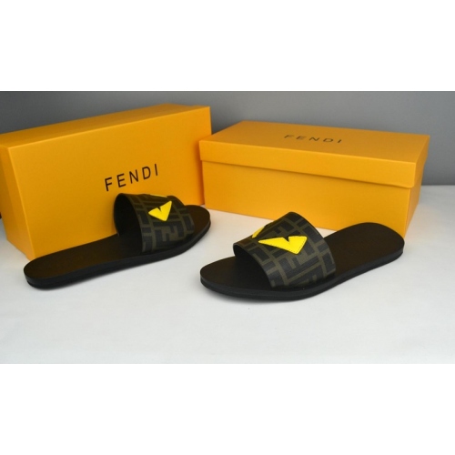 Replica Fendi Slippers For Men #285886 $38.00 USD for Wholesale