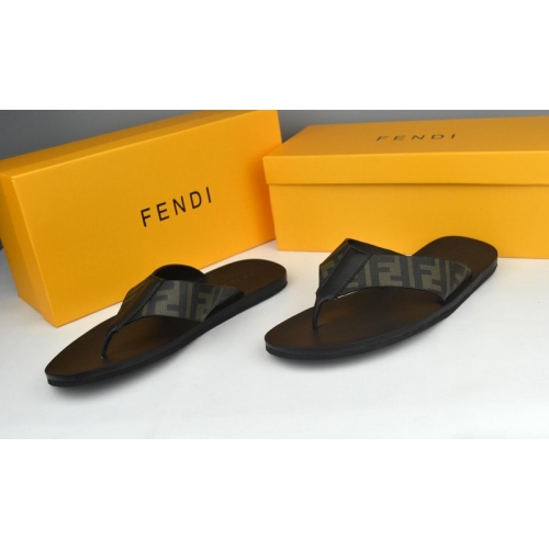 Replica Fendi Slippers For Men #285888 $44.00 USD for Wholesale