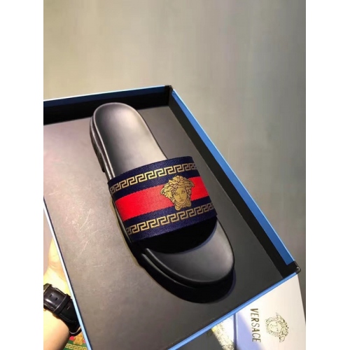 Replica Versace Slippers For Men #296685 $42.10 USD for Wholesale