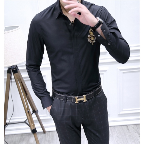 Replica Dolce & Gabbana Shirts Long Sleeved For Men #428496 $86.50 USD for Wholesale