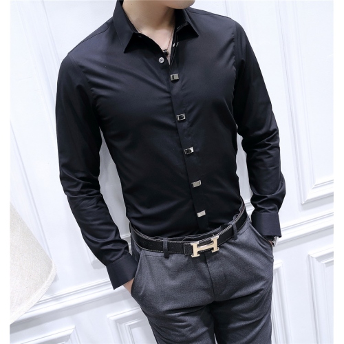 Cheap Armani Shirts Long Sleeved For Men #428543, $$86.50 USD On Armani Shirts