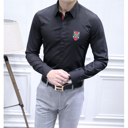 Replica Gucci Shirts Long Sleeved For Men #428656 $82.00 USD for Wholesale