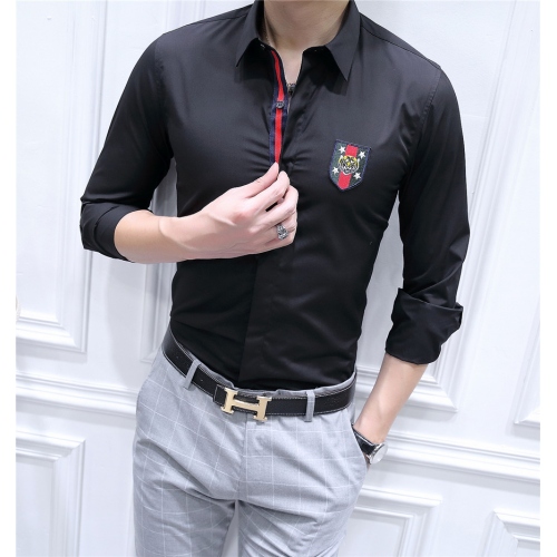 Replica Gucci Shirts Long Sleeved For Men #428656 $82.00 USD for Wholesale