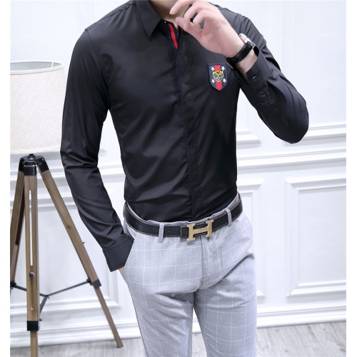 Replica Gucci Shirts Long Sleeved For Men #428656 $82.00 USD for Wholesale