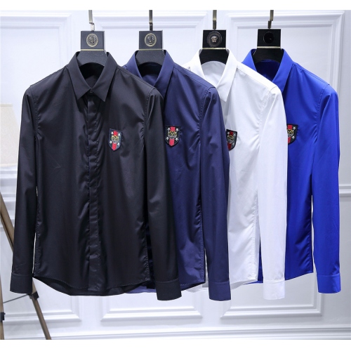 Replica Gucci Shirts Long Sleeved For Men #428656 $82.00 USD for Wholesale