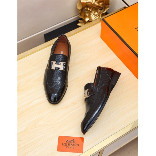 Replica Hermes Leather Shoes For Men #514524 $76.00 USD for Wholesale