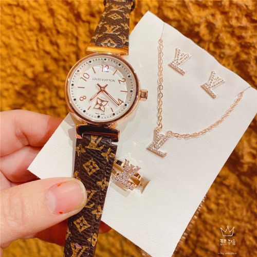 Replica Louis Vuitton Watches Set For Women #836305 $38.00 USD for Wholesale