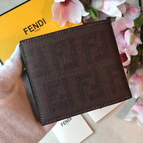 Replica Fendi AAA Man Wallets #853397 $60.00 USD for Wholesale