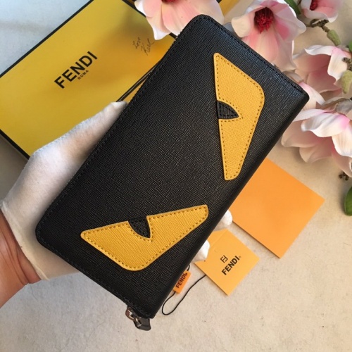 Replica Fendi AAA Man Wallets #853399 $48.00 USD for Wholesale