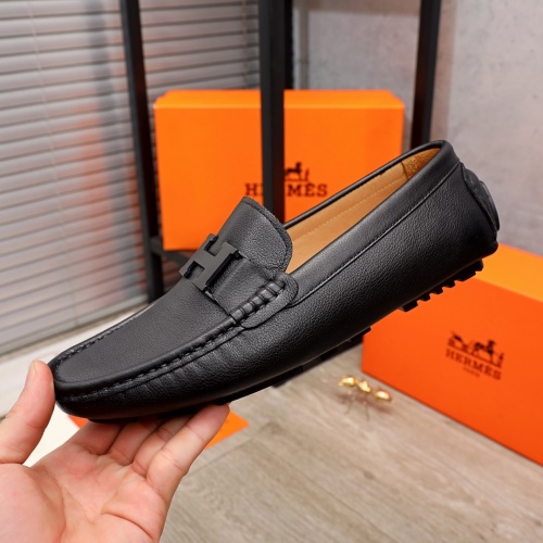 Replica Hermes Leather Shoes For Men #926526 $64.00 USD for Wholesale