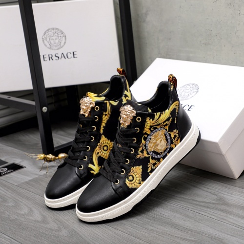 Replica Versace High Tops Shoes For Men #1038867 $76.00 USD for Wholesale