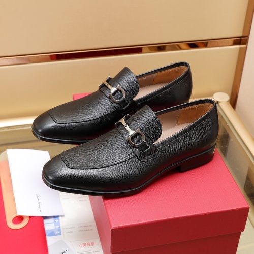 Replica Salvatore Ferragamo Leather Shoes For Men #1050155 $125.00 USD for Wholesale