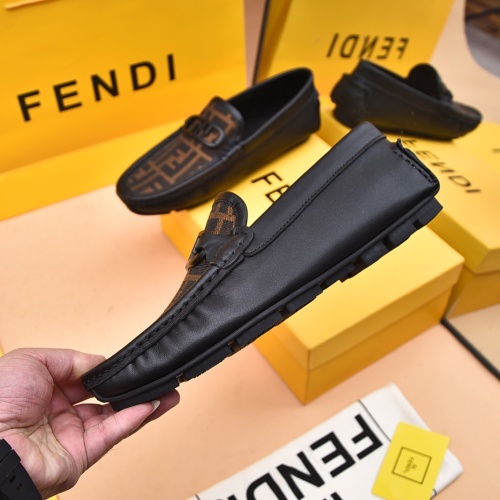 Replica Fendi Leather Shoes For Men #1070122 $80.00 USD for Wholesale