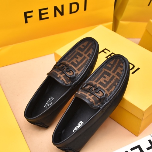 Replica Fendi Leather Shoes For Men #1070122 $80.00 USD for Wholesale