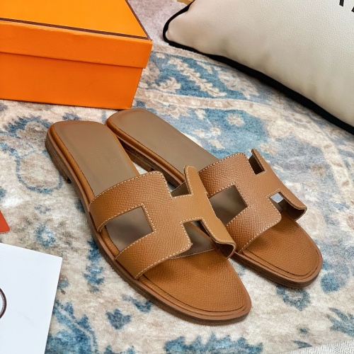 Replica Hermes Slippers For Women #1084363 $64.00 USD for Wholesale