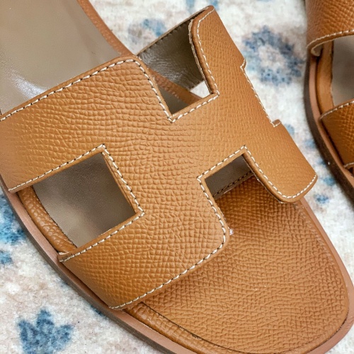 Replica Hermes Slippers For Women #1084363 $64.00 USD for Wholesale