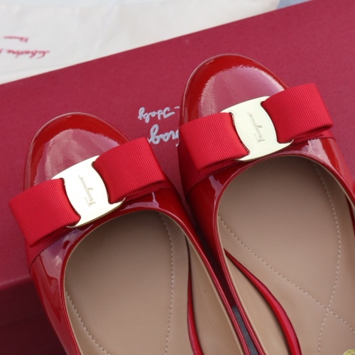 Replica Salvatore Ferragamo Flat Shoes For Women #1099076 $96.00 USD for Wholesale