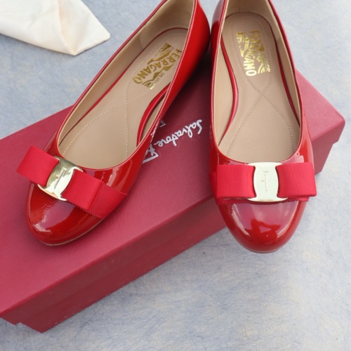 Replica Salvatore Ferragamo Flat Shoes For Women #1099076 $96.00 USD for Wholesale