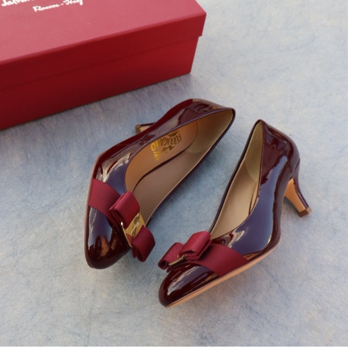 Replica Salvatore Ferragamo High-Heeled Shoes For Women #1099087 $96.00 USD for Wholesale