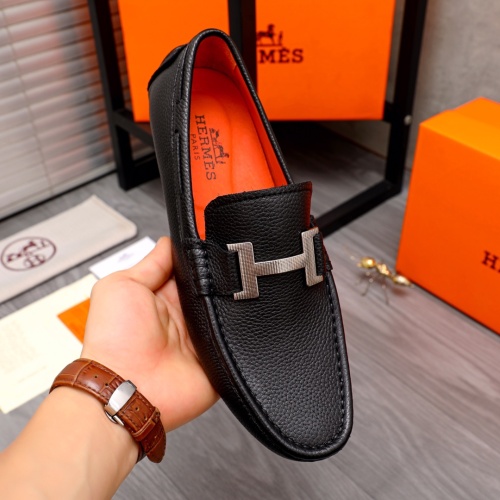 Replica Hermes Leather Shoes For Men #1110172 $72.00 USD for Wholesale