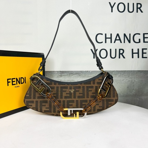 Cheap Fendi AAA Quality Shoulder Bags For Women #1128626, $$96.00 USD On Fendi AAA Quality Shoulder Bags