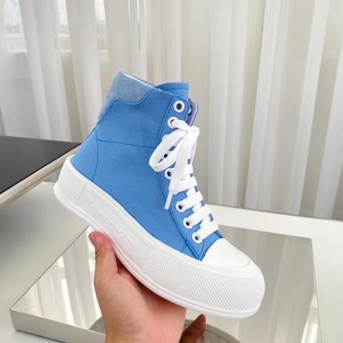 Replica Alexander McQueen High Tops Shoes For Women #1174898 $96.00 USD for Wholesale