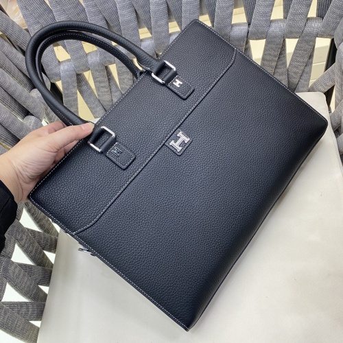 Replica Hermes AAA Man Handbags #1182727 $158.00 USD for Wholesale