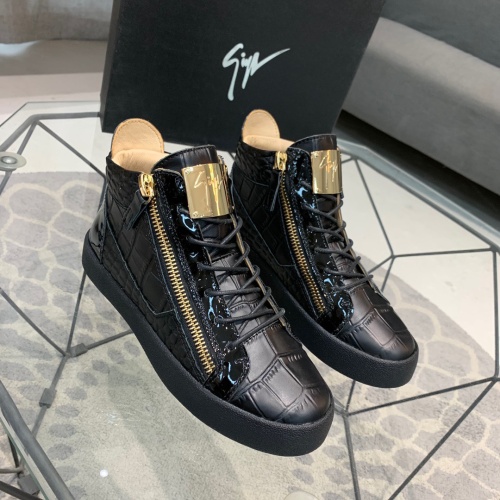 Replica Giuseppe Zanotti High Tops Shoes For Men #1186146 $92.00 USD for Wholesale