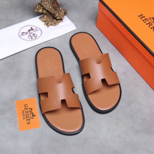 Replica Hermes Slippers For Men #1186617 $45.00 USD for Wholesale