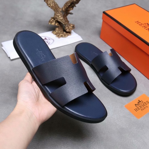 Replica Hermes Slippers For Men #1186619 $45.00 USD for Wholesale