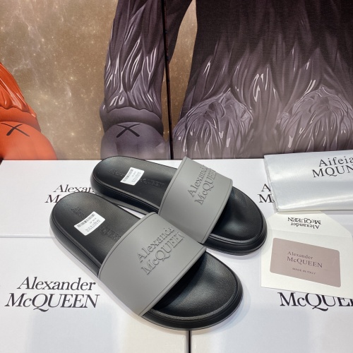 Replica Alexander McQueen Slippers For Men #1195651 $45.00 USD for Wholesale