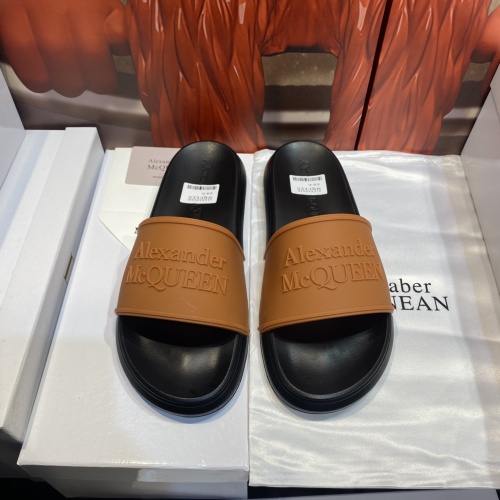 Replica Alexander McQueen Slippers For Men #1195656 $45.00 USD for Wholesale