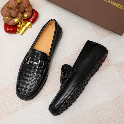 Replica Bottega Veneta BV Leather Shoes For Men #1204497 $85.00 USD for Wholesale