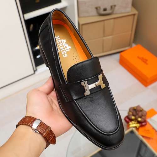 Replica Hermes Leather Shoes For Men #1204874 $92.00 USD for Wholesale