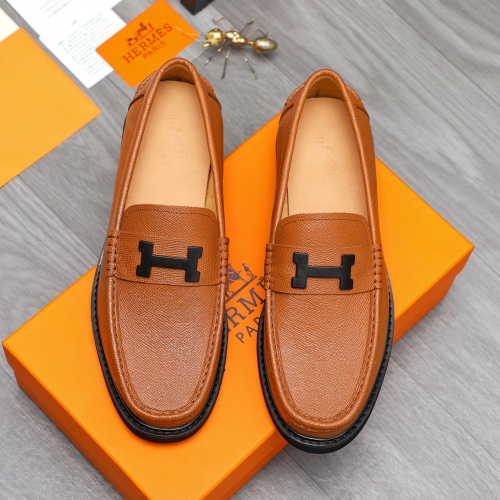 Replica Hermes Leather Shoes For Men #1209459 $82.00 USD for Wholesale