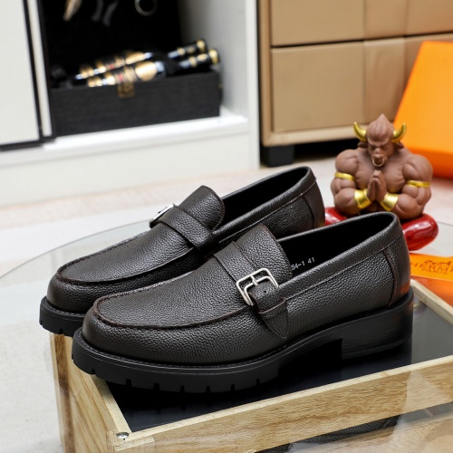 Replica Hermes Leather Shoes For Men #1209640 $82.00 USD for Wholesale