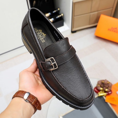 Replica Hermes Leather Shoes For Men #1209640 $82.00 USD for Wholesale