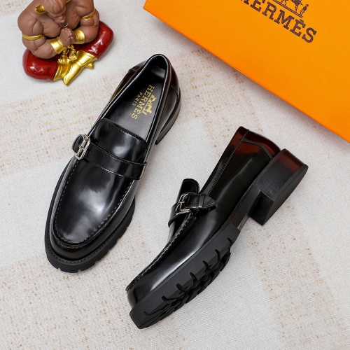 Replica Hermes Leather Shoes For Men #1209642 $82.00 USD for Wholesale