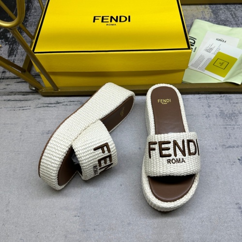 Replica Fendi Slippers For Women #1210006 $88.00 USD for Wholesale