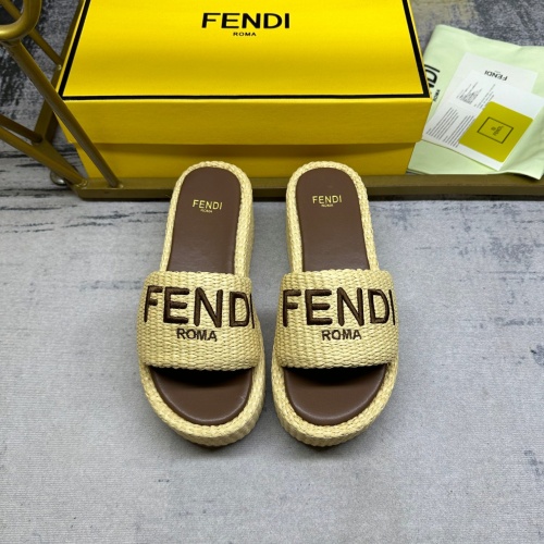 Replica Fendi Slippers For Women #1210007 $88.00 USD for Wholesale