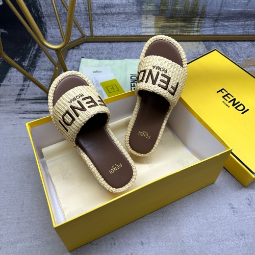 Replica Fendi Slippers For Women #1210007 $88.00 USD for Wholesale