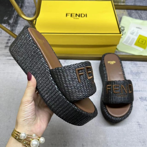 Replica Fendi Slippers For Women #1210008 $88.00 USD for Wholesale