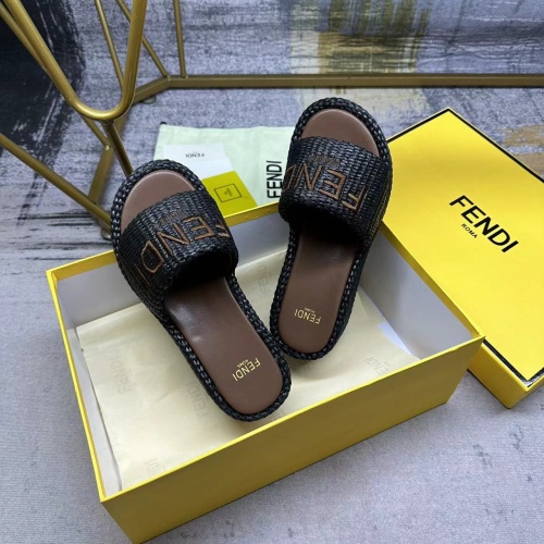 Replica Fendi Slippers For Women #1210008 $88.00 USD for Wholesale