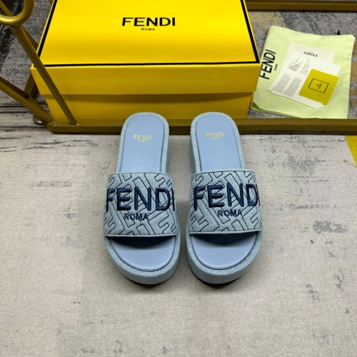 Replica Fendi Slippers For Women #1210009 $85.00 USD for Wholesale