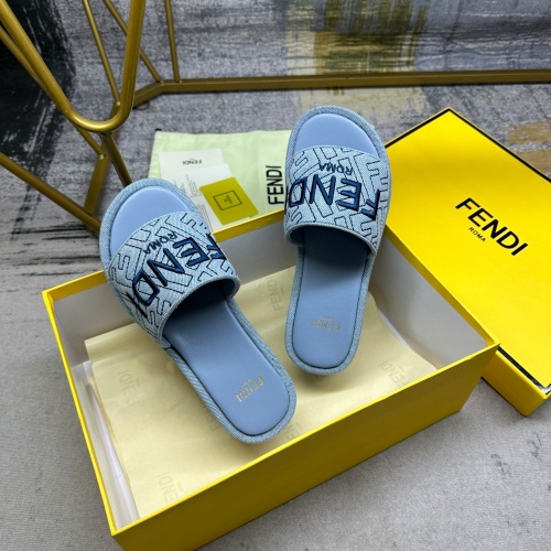 Replica Fendi Slippers For Women #1210009 $85.00 USD for Wholesale