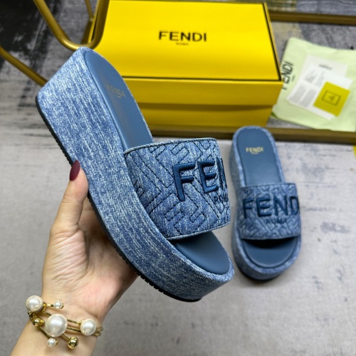 Replica Fendi Slippers For Women #1210009 $85.00 USD for Wholesale