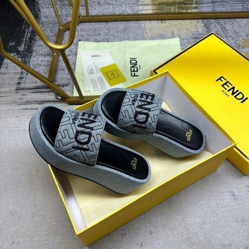 Replica Fendi Slippers For Women #1210011 $85.00 USD for Wholesale