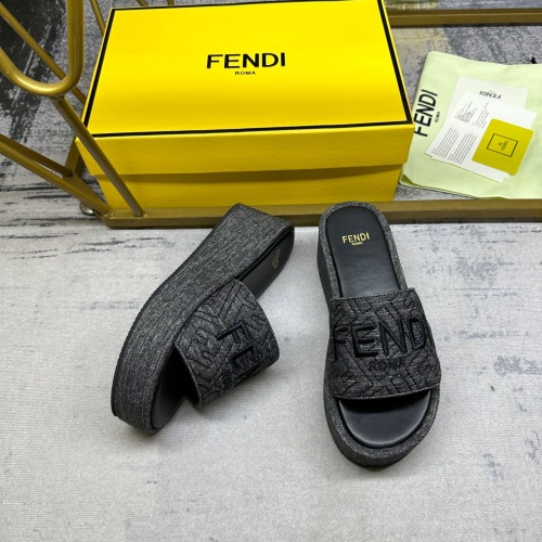 Replica Fendi Slippers For Women #1210012 $85.00 USD for Wholesale